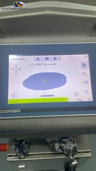 Detector de metal e checadora de peso Bizerba